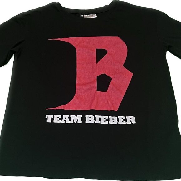 Rare VTG TEAM BIEBER Justin Stadium Tour 2017 Hoodie